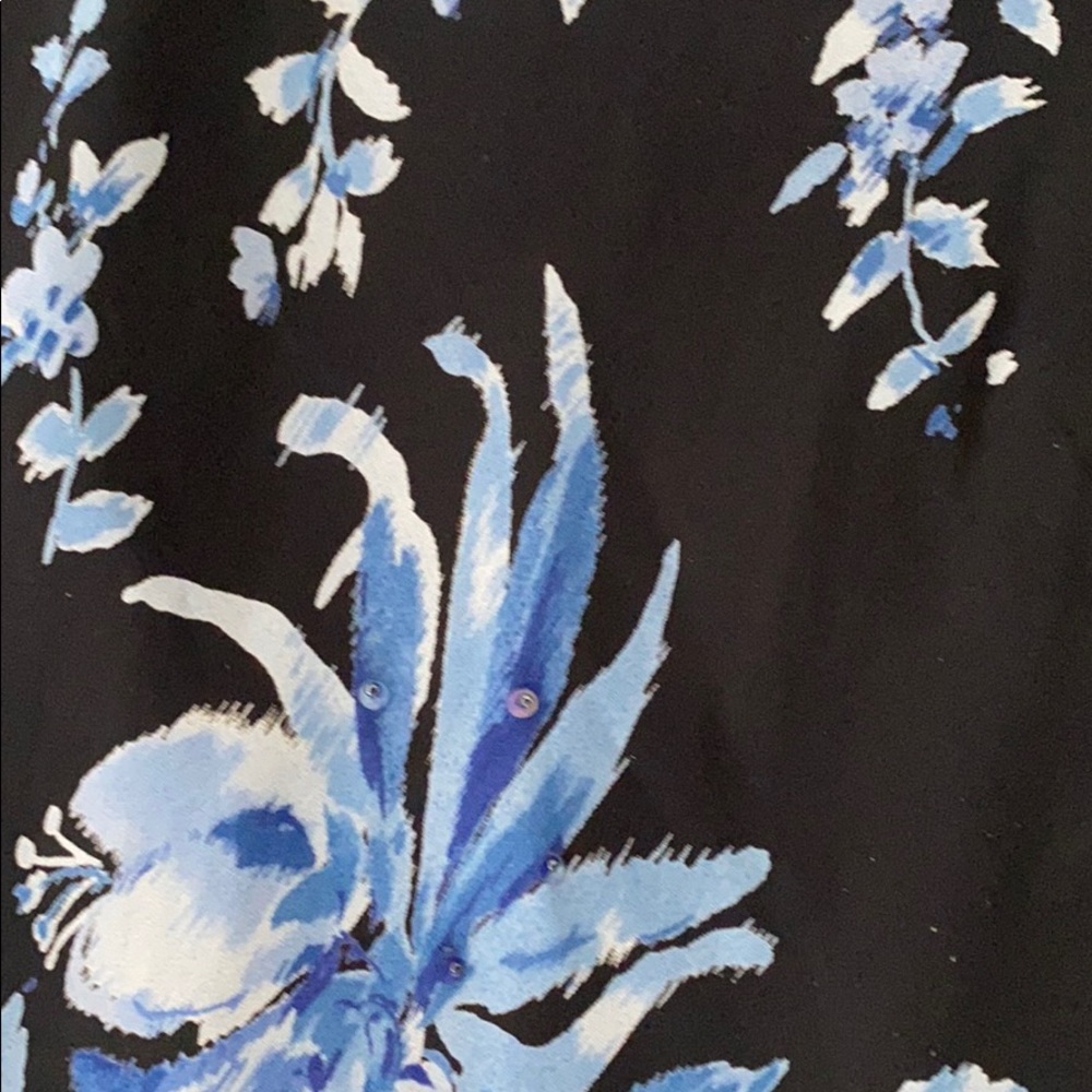 Majick long Lined Sheer sleeved Navy + Blue Dress - Picture 4 of 14